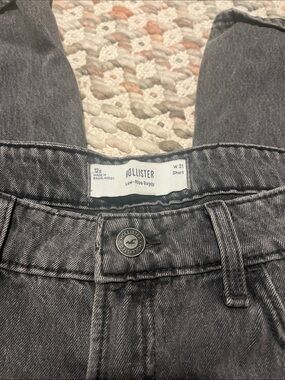 Hollister Black Washed Low-Rise Baggy Jeans
